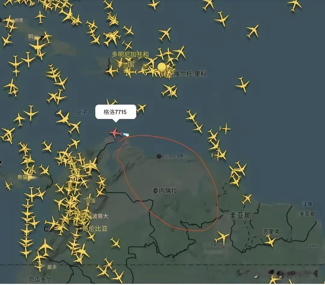 永远都要相信老美的实力！此刻，委内瑞拉的天空，没有任何一架飞机！特朗普号