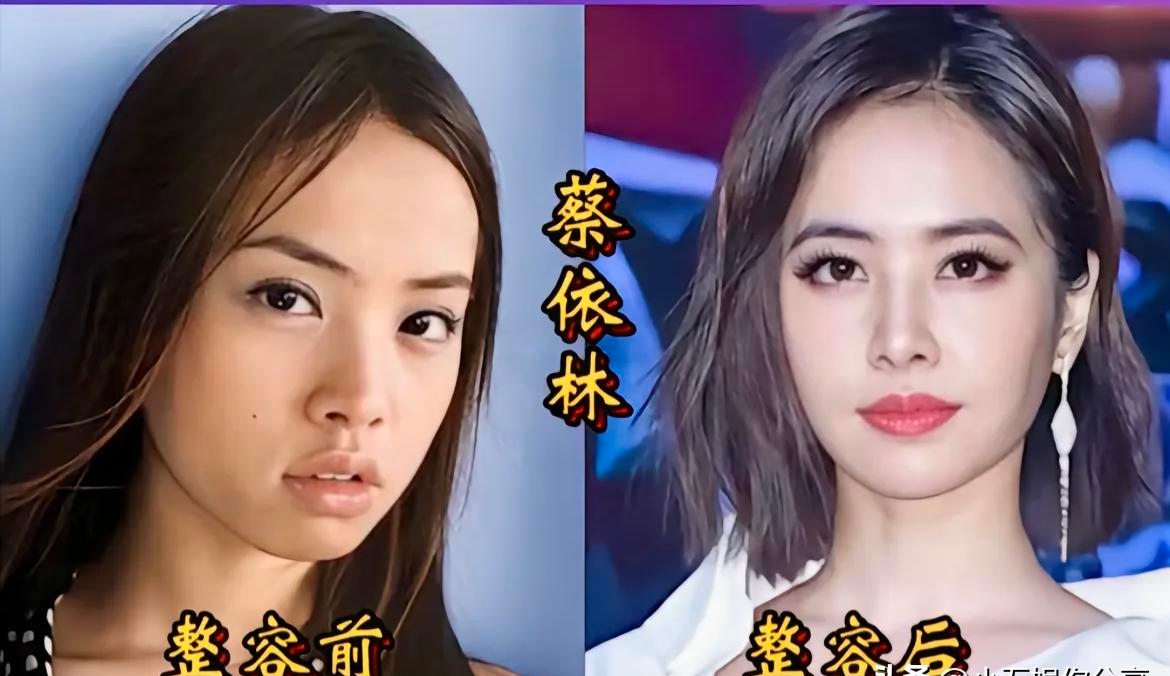 刚才翻到几张蔡依林和何洁刚出道时的旧照片，跟现在的拼在一起。那会儿她们脸有点圆，眼神里全是一股……怎