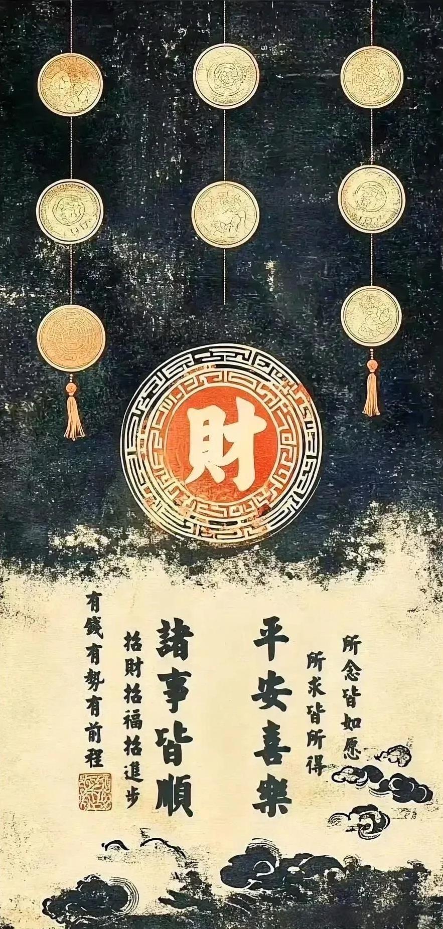 天门开，地门开，五路财神进门来。一赐福二赐财三赐金银满怀来孝门开善门开
