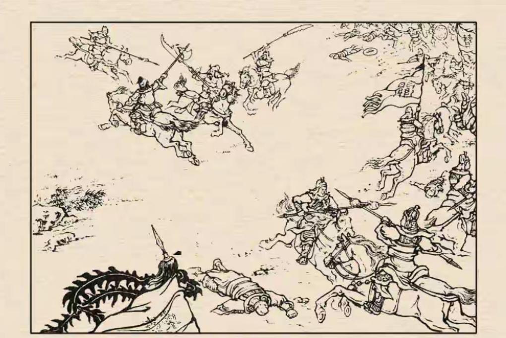 三国演义连环画：这三员大将是谁？在徐州之战中，关羽力敌三员曹将，没有杀出包围圈，