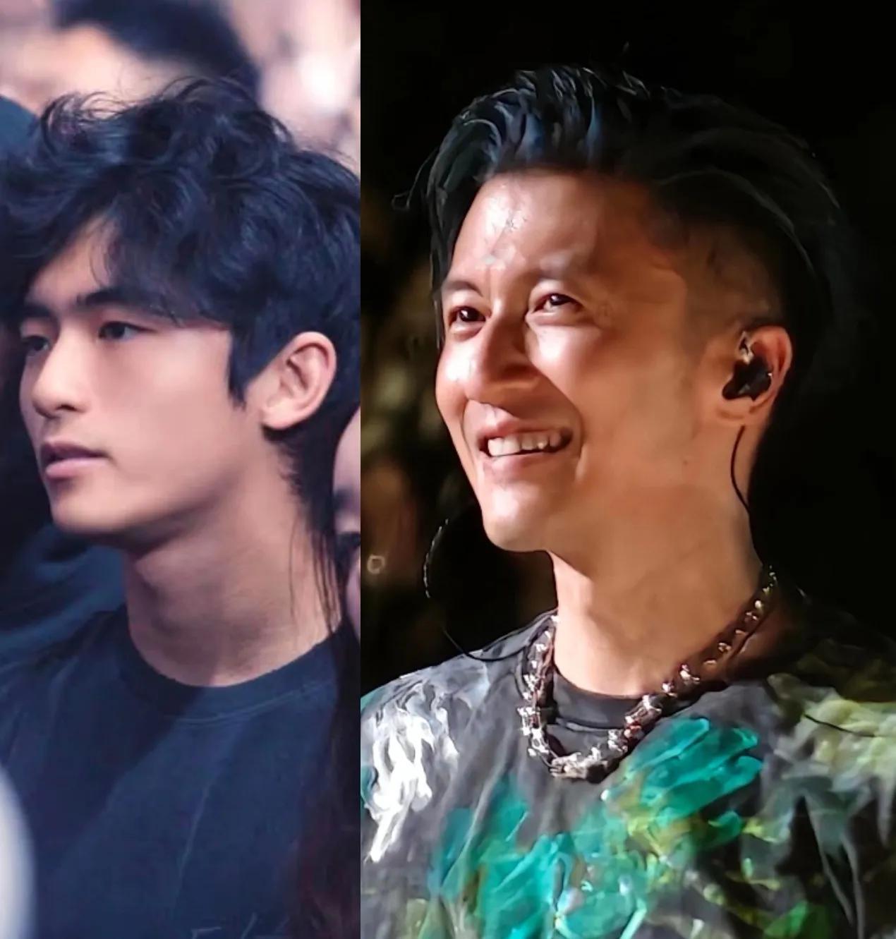 这么看，谢霆锋儿子比他帅一个等级。[呲牙笑]首先是鼻子，谢霆锋有点鹰钩鼻，他