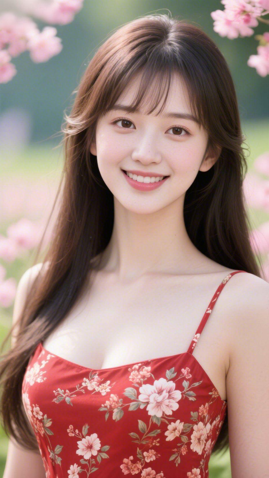 春日繁花清景满目春风轻拂，枝头粉花次第绽放，如云霞轻铺，晕染出春日清新的