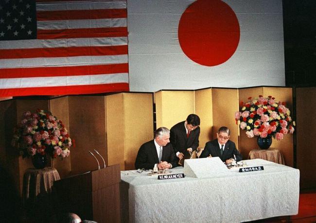 果不其然！美国和日本突然宣布了！《冲绳返还协定》签署于1971年，日本于1972