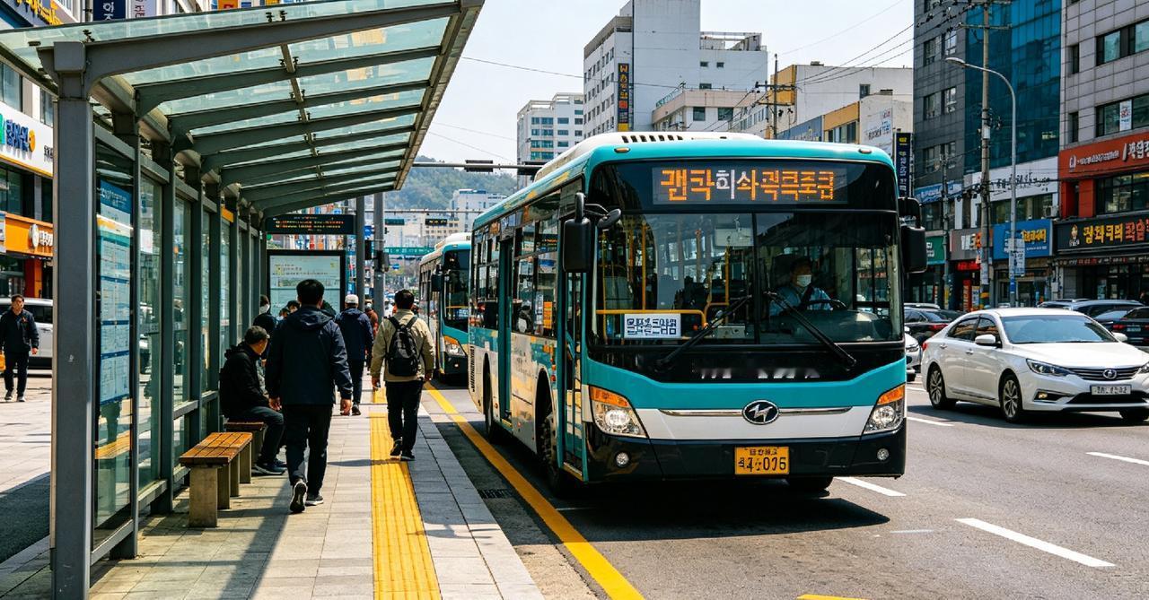 延吉奇景：站在马路中间的公交站你见过公交站建在马路正中央吗？第一次来吉林延吉