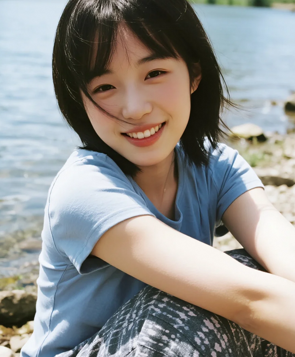 小姐姐的甜美笑容，是治愈系天花板