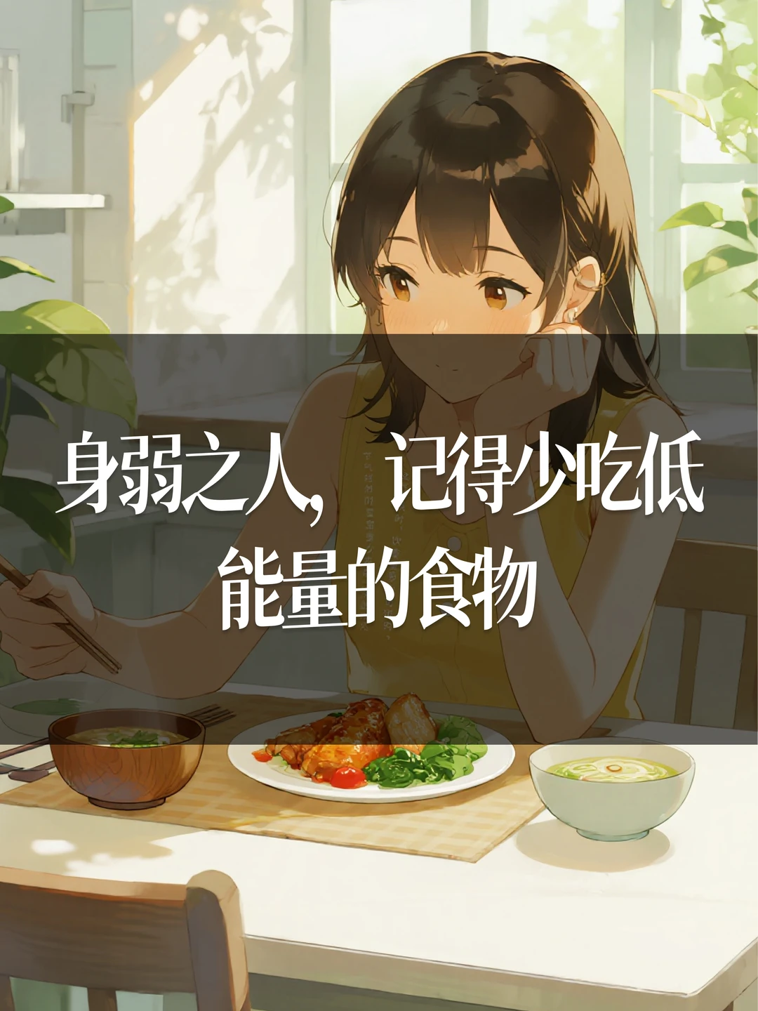 身弱之人，记得少吃低能量的食物