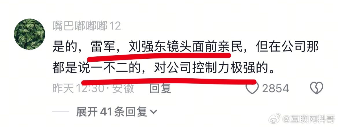 网友对雷军和刘强东的认知！​​​