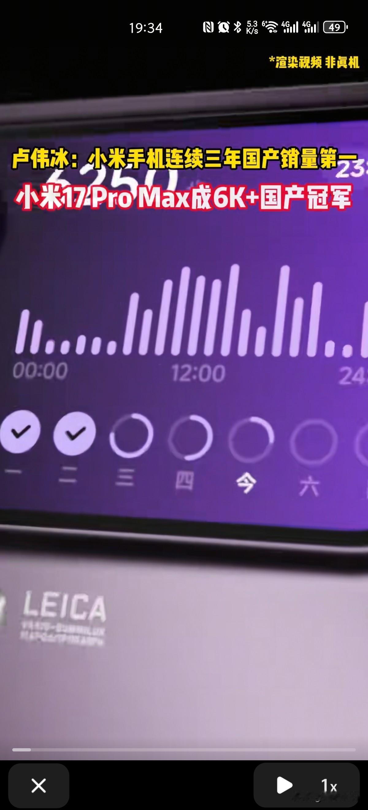 卢伟冰称，双11期间在6000元以上价位段，小米能秒杀其他国内品牌。刚刚过去的