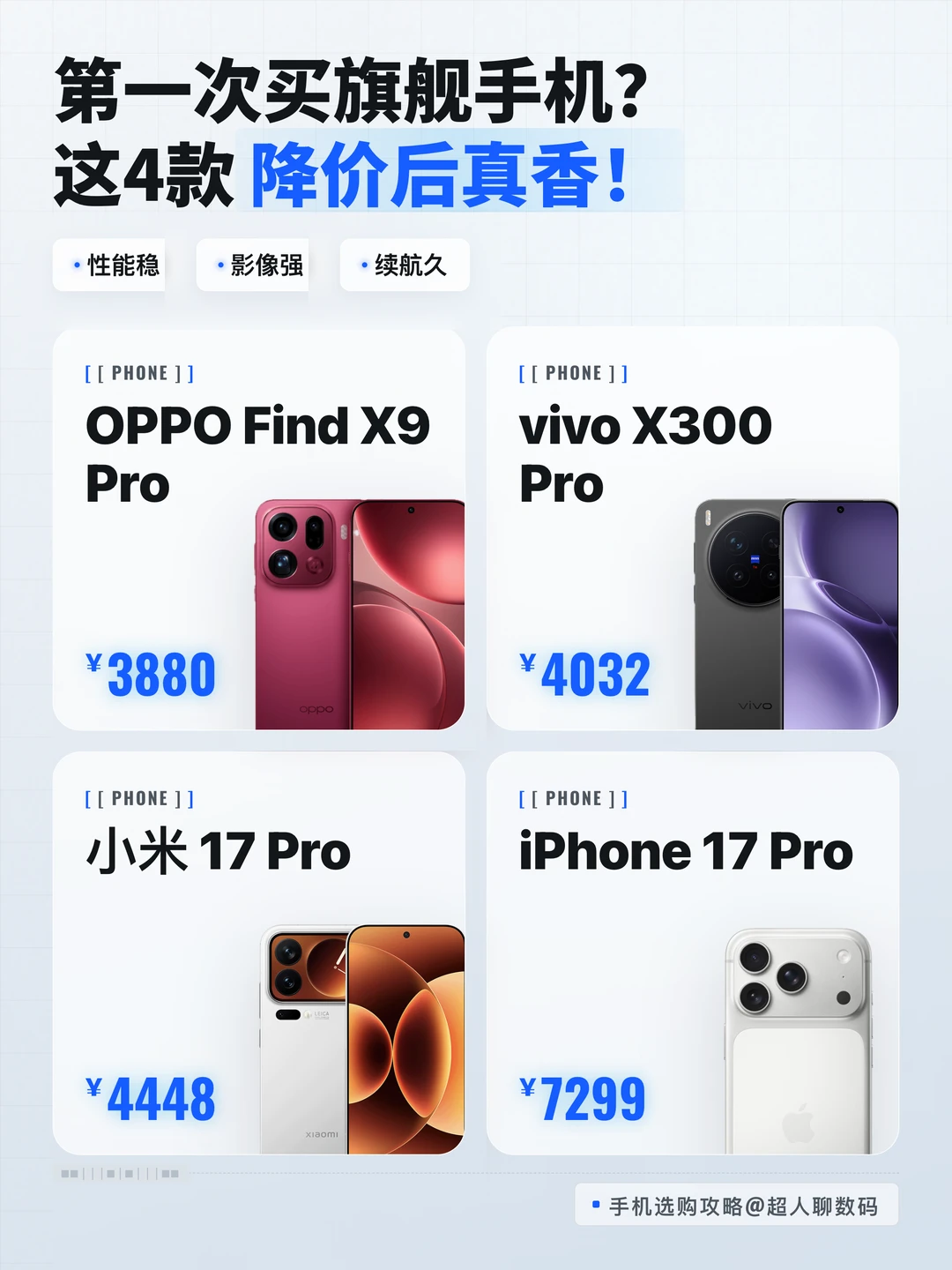 第一次买旗舰手机？这4款基本不会后悔！