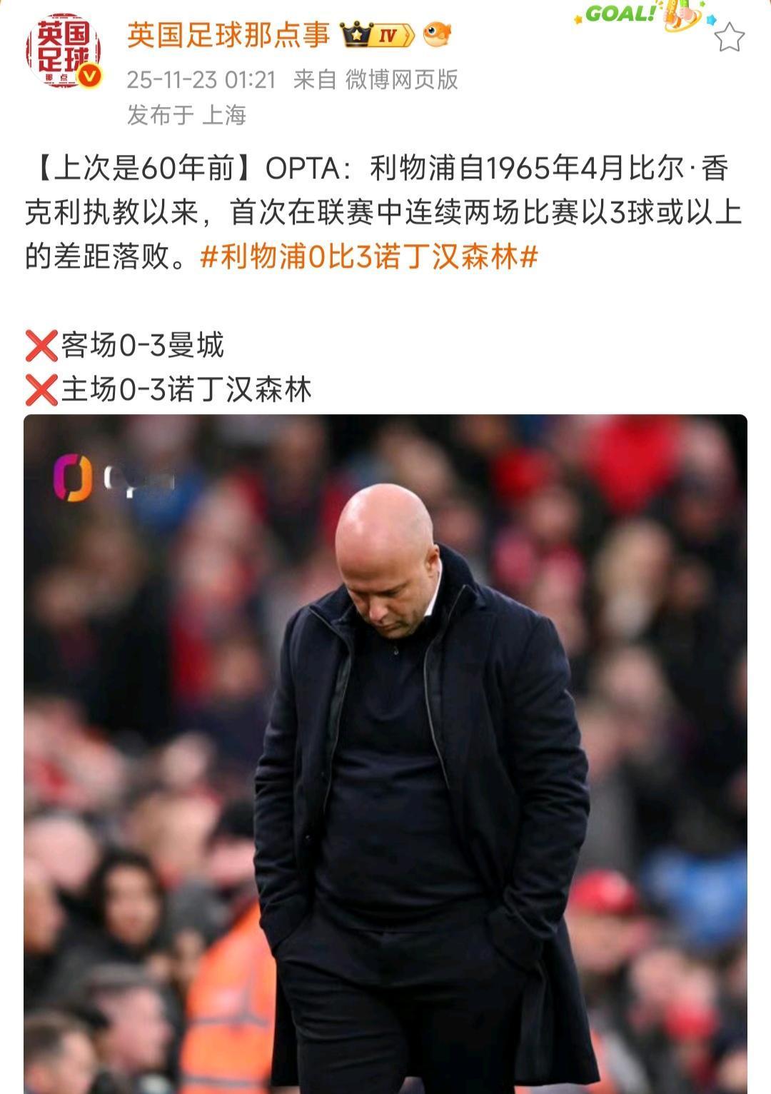 史上最差利物浦诞生了，斯洛特确实该下课！这都是克洛普离去的后遗症，斯洛特去年