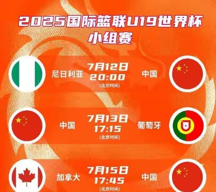 中国女篮U19世界杯赛程速览2025年U19女篮世界杯7月12日-20日在捷克