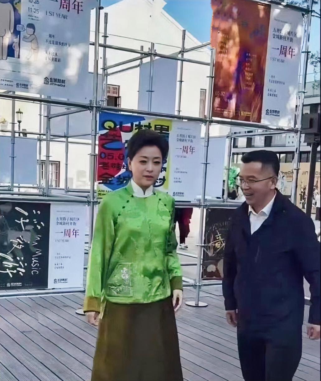 56岁杨澜现身苏州街头，那状态老吓人了，穿着一身贼挺括的中式丝绸套装，蹬着细高跟