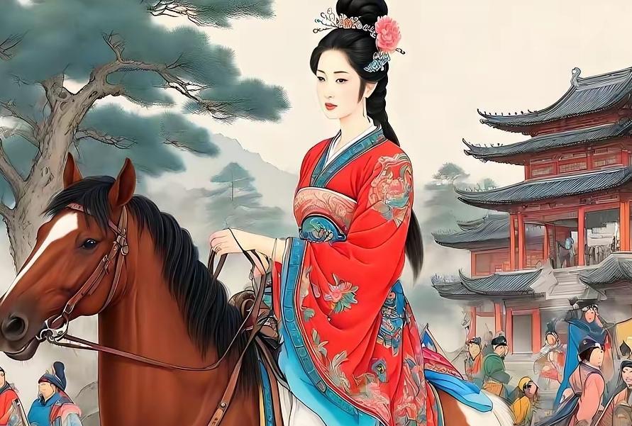 隋末，李密护送杨广的萧贵妃回扬州，途中客栈休息时，李密夜里偷偷爬到萧贵妃的床上，