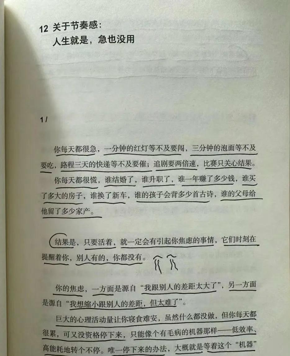 其实人生就是急也没用……现实生活里，你起早贪黑努力奔波着，结果是，卷又卷不赢，