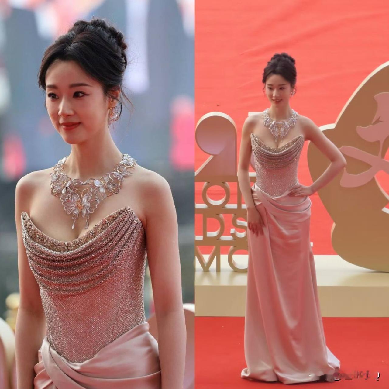 文荣奖红毯上，短剧女主扛把子王小忆和郭宇欣都来了。和别的女星一样，王小忆衣着漂亮