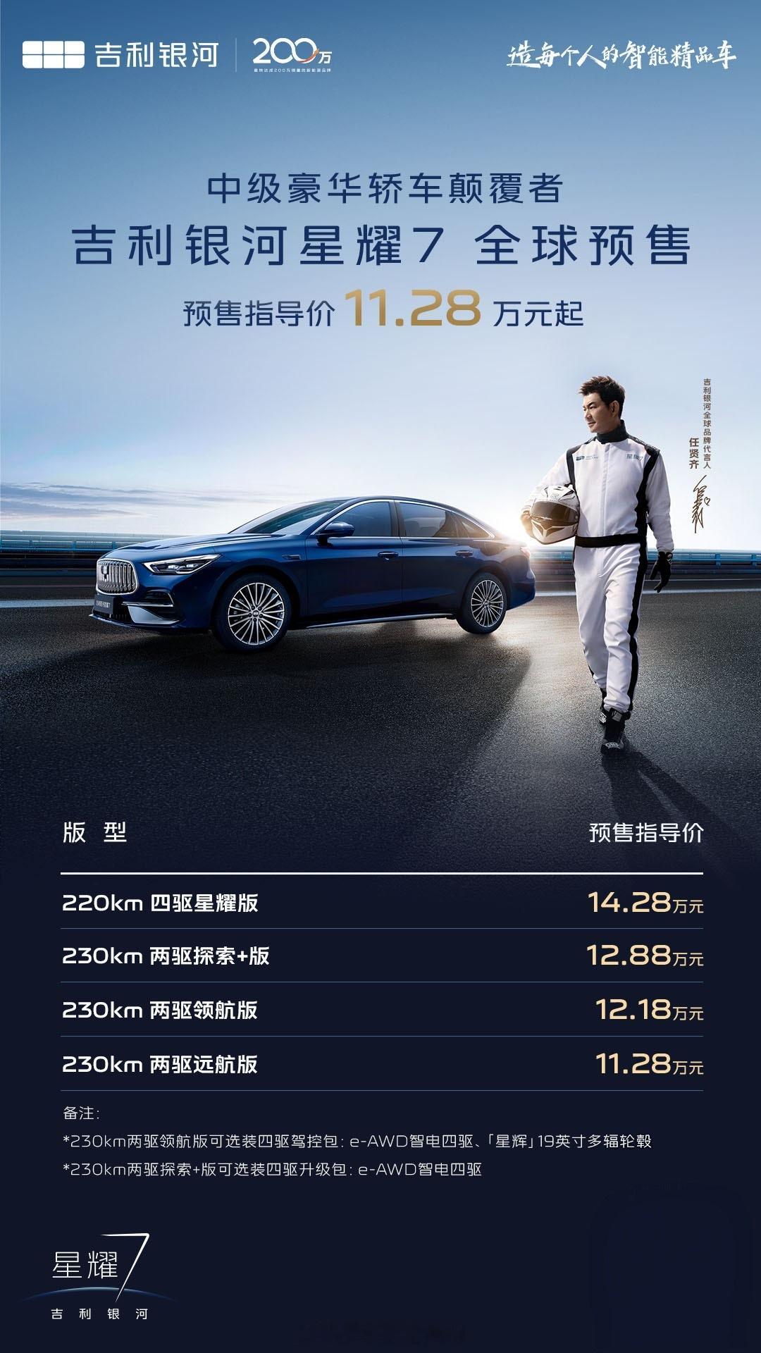 昨晚这么多新车发布！银河星耀7可能是唯一的轿车吧？银河星耀7上市售价11.28万