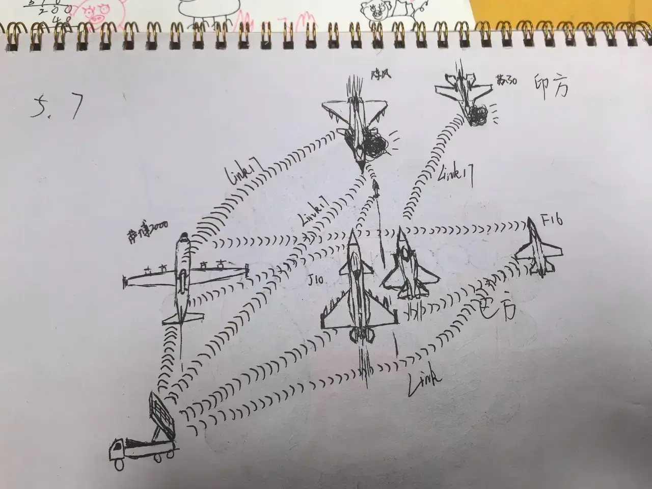 在儿子作业本上看到的