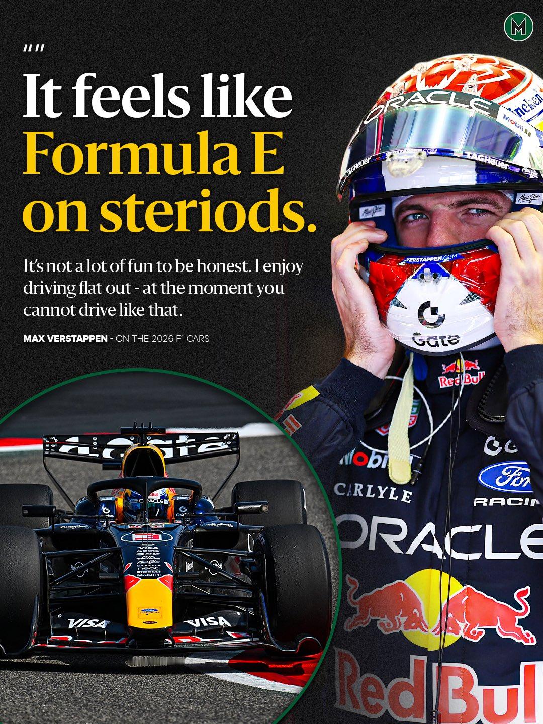 f1维斯塔潘也向26款F1赛车“开炮”了！“说实话，开起来并不怎么有趣。我觉得