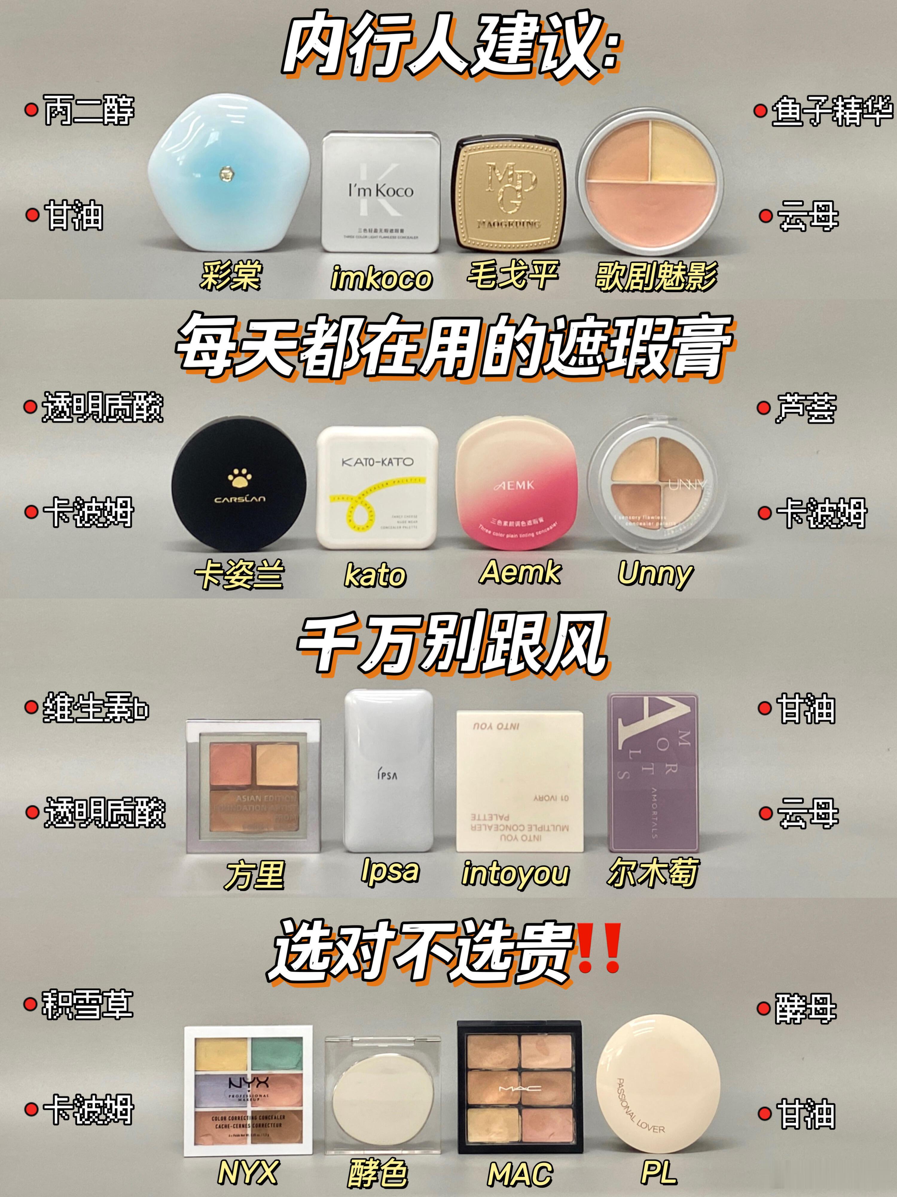 学会方法！持妆遮瑕膏用完再也不脱妆啦！！到了夏天是不是很多敏感肌肤的姐妹们都不知