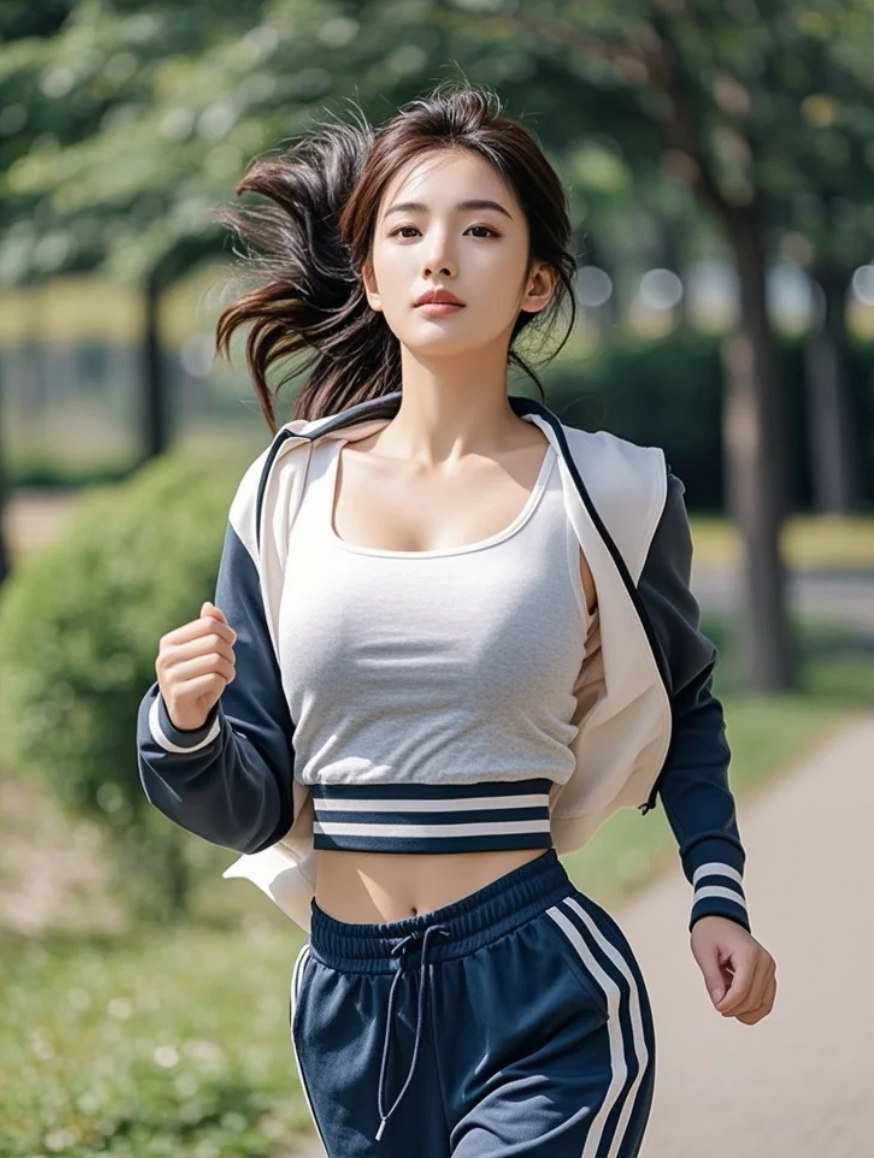 跑道上的运动精灵，灵动又养眼！