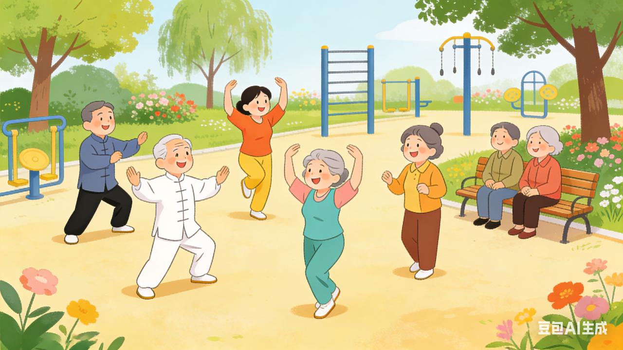 我总觉得，如今社会上活得最自在、最舒坦的，莫过于领着退休金的老人们。楼下的公园里