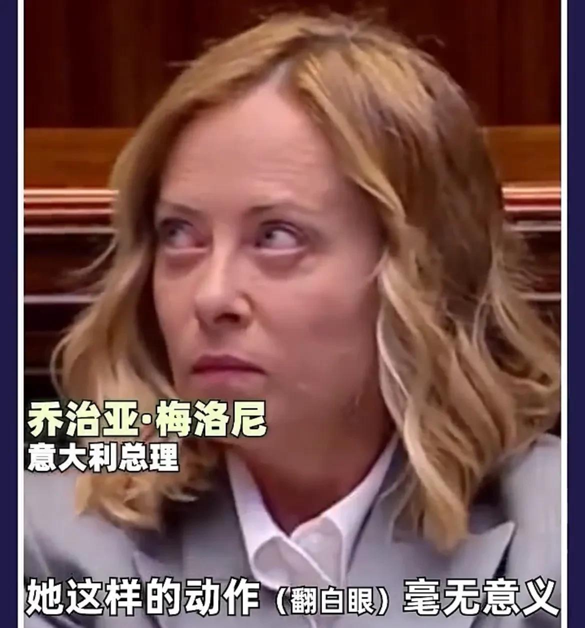 意大利议员把梅洛尼说的翻白眼！博内利的话获得掌声一片，把梅洛尼说的只能翻白眼，