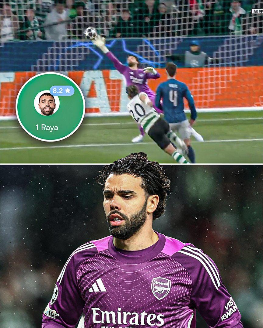 戴维·拉亚谈自己在阿森纳战胜葡萄牙体育的比赛中的“指尖”扑救👇：“这就是我