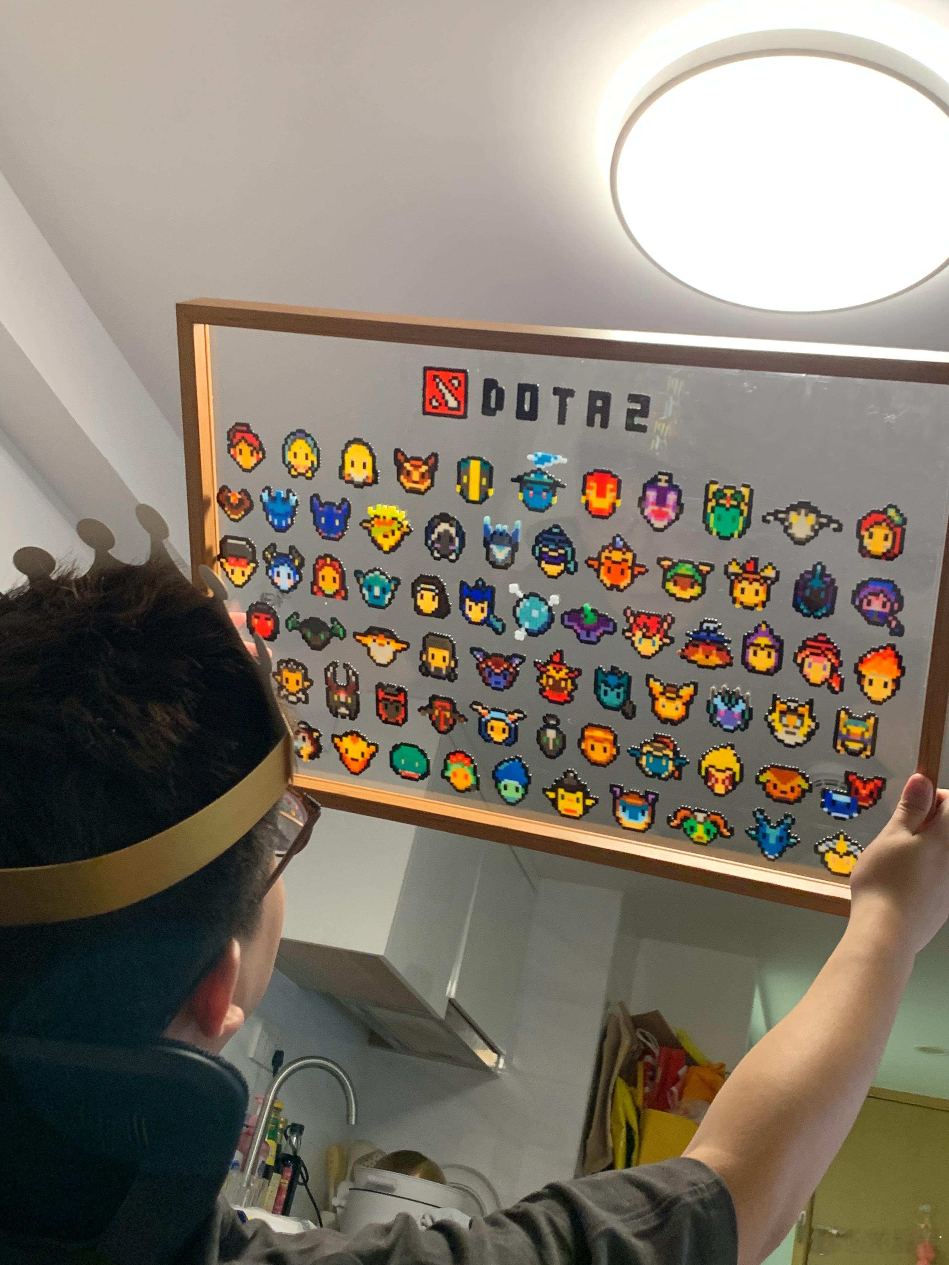 水友投稿！女友送的生日礼物，有一说一这英雄拼豆还蛮好看的dota2​​​