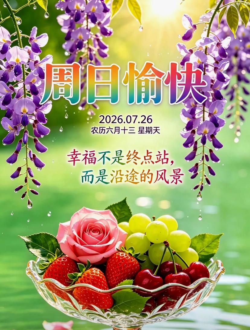 🌺2026./7月26日，周日安好，伏天荷消暑，盛夏享清欢🌺☘️🌅晨