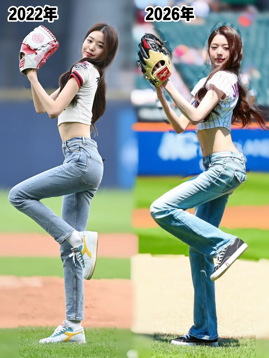 张元英时隔四年开球⚾️养成系真的泪目了..