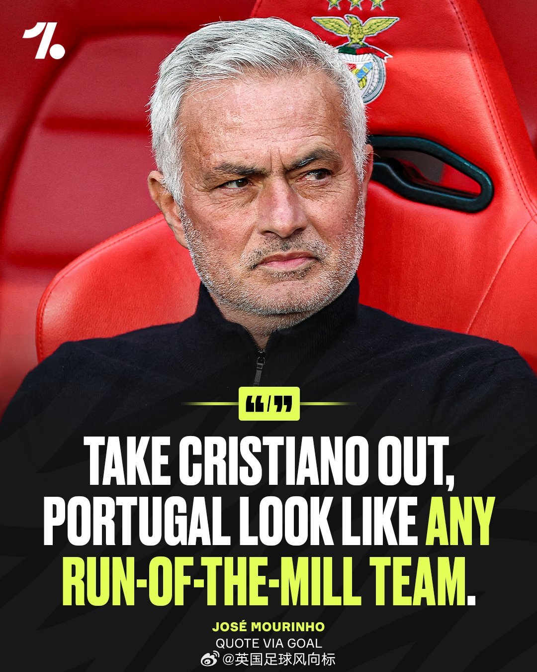 【穆里尼奥：葡萄牙不能没有C罗】葡萄牙名帅穆里尼奥，在接受GOAL采访时表示：没