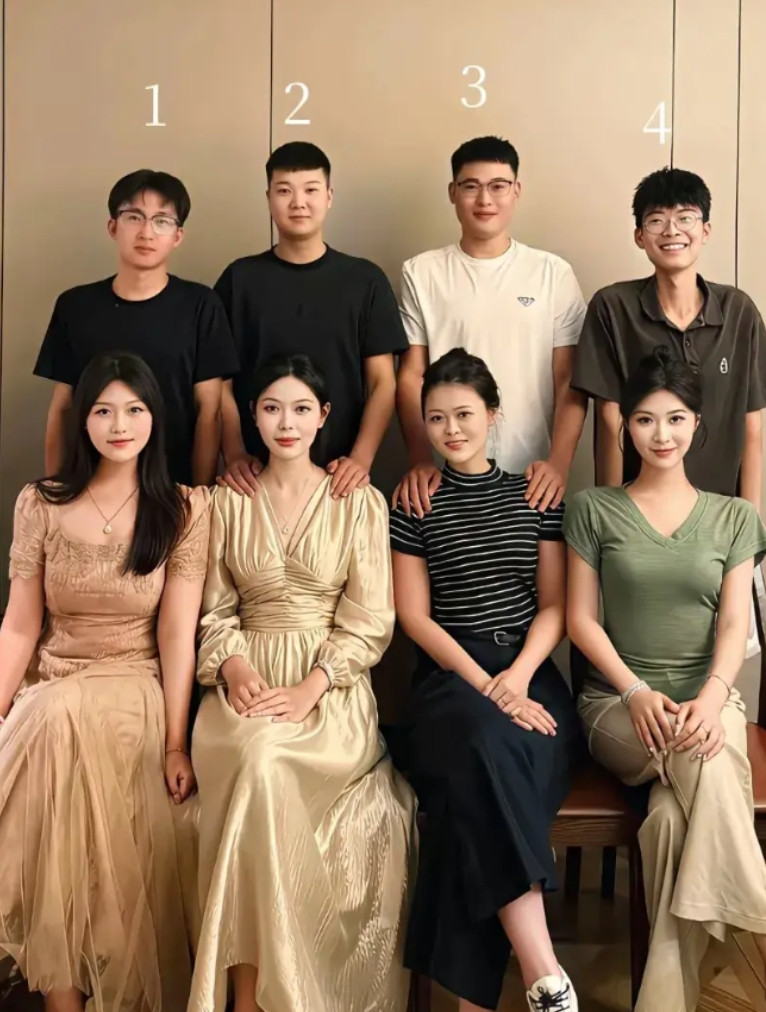 好哥们带老婆一起相聚，单从面相上看，你们觉得哪对比较幸福？