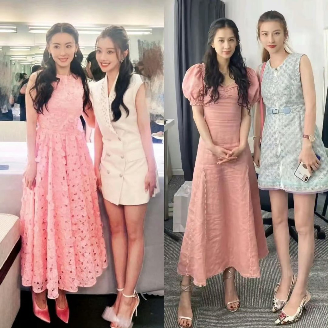 发现很多普通美女和一线漂亮女星站一起合影，她们都丝毫不输女明星，只不过她们不是知