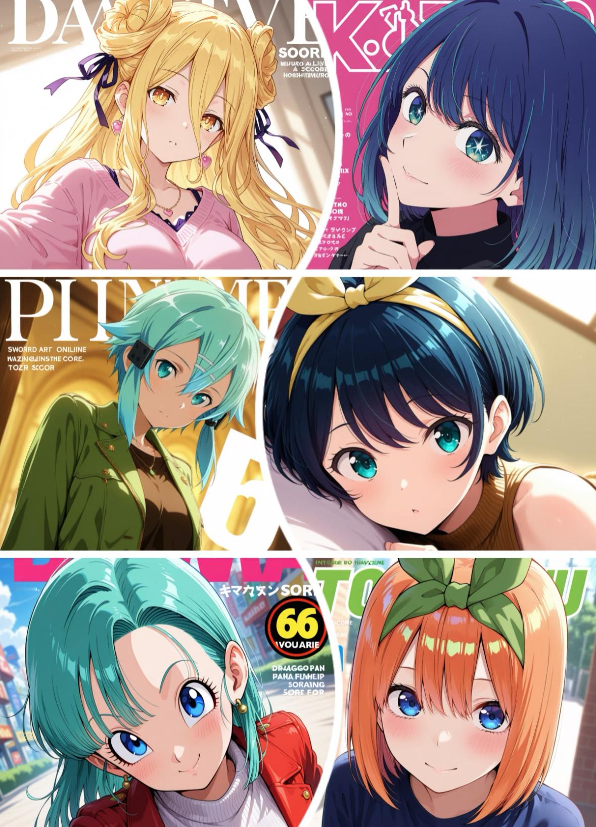 动漫女神|杂志风💗你一定会喜欢！次元整活好有意思日漫动漫​​​