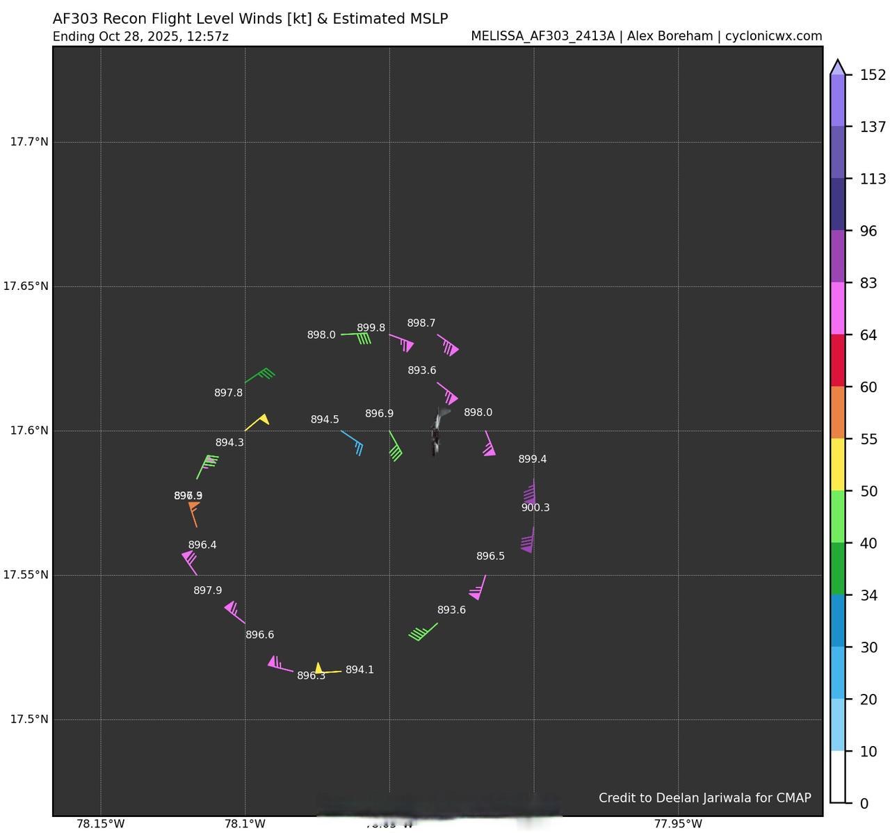 【896百帕!探测飞机在梅利莎飓风眼中逗留】刚刚美国飓风探测飞机进入梅利莎的飓风