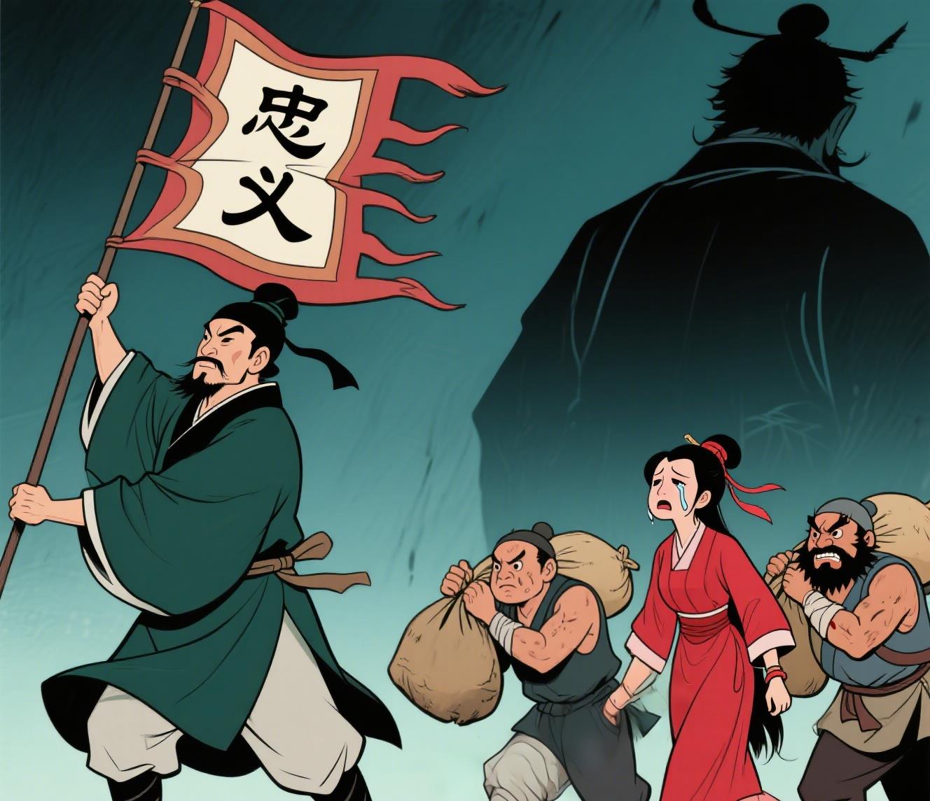 时迁偷了祝家庄一只报晓鸡，石秀反手烧了人家客店。明明是梁山理亏，可宋江却拍案而起