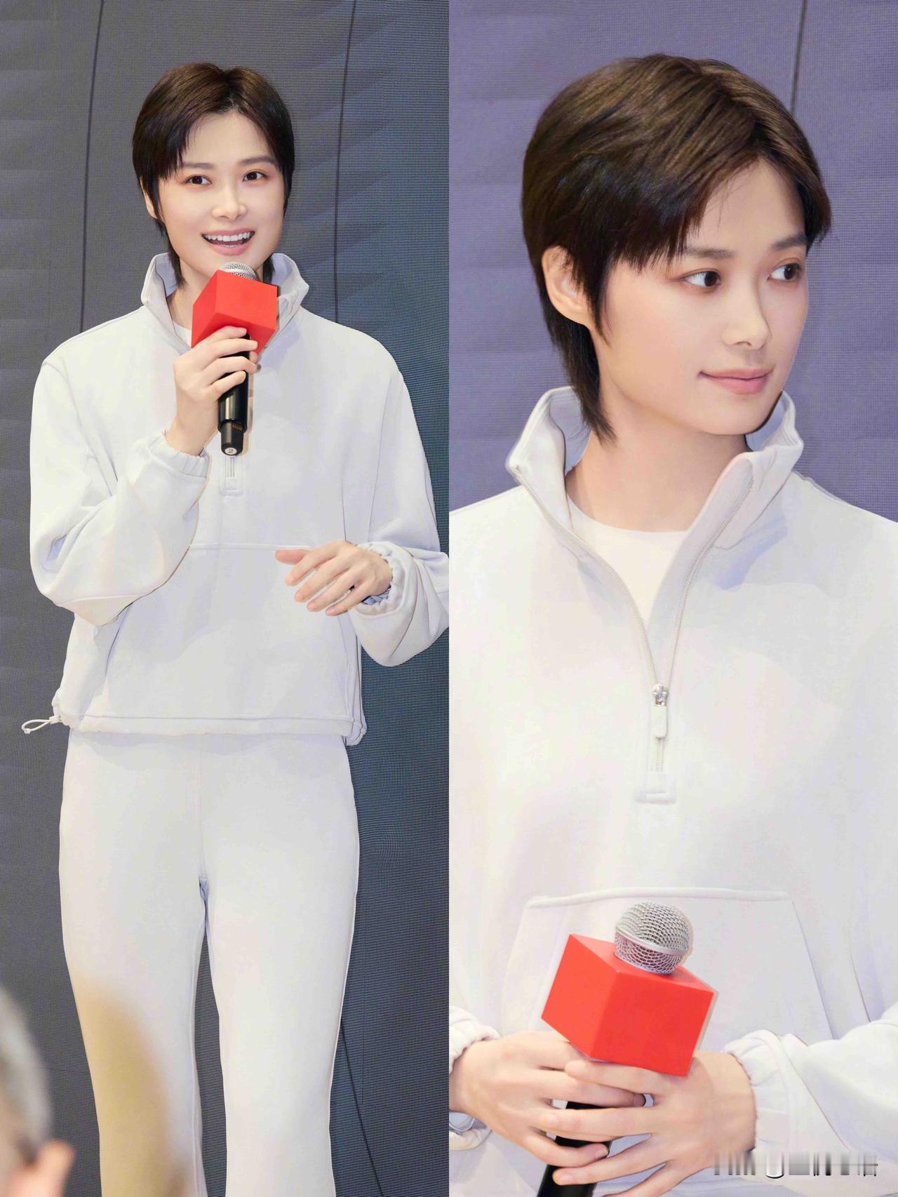 李宇春上海这身lululemon，直接焊在身上得了！进博会偶遇李宇春，直