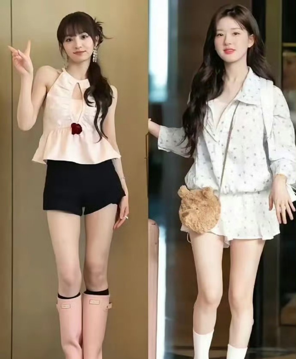 明明田曦薇看着更瘦，但是赵露思竟然体重更轻…… ​​​​