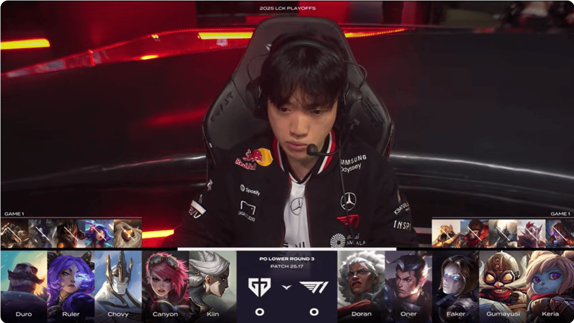 GEN 1-0 T1: GEN超绝韧性拖到后期, 成功翻盘T1拿下首局