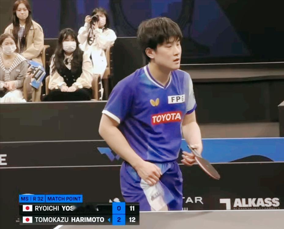 张本智和被日本队友研究透了！面对世界排名60+的队友吉山僚一，虽然3:0拿下