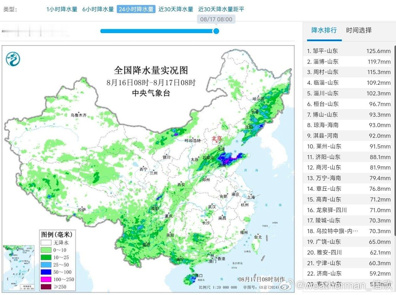 【强降雨和强对流】昨天到今晨，降雨的总体格局变化不大，华南西南到东北一带，环绕副