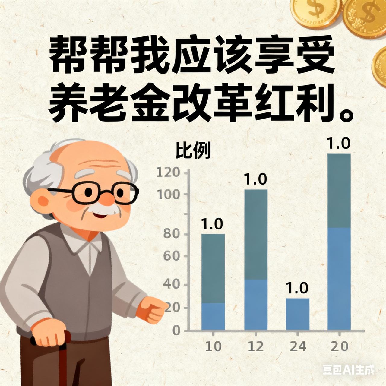 耄耋老人盼养老金差距纠偏，别让奉献者带着遗憾走完晚年2014年10月前退休的