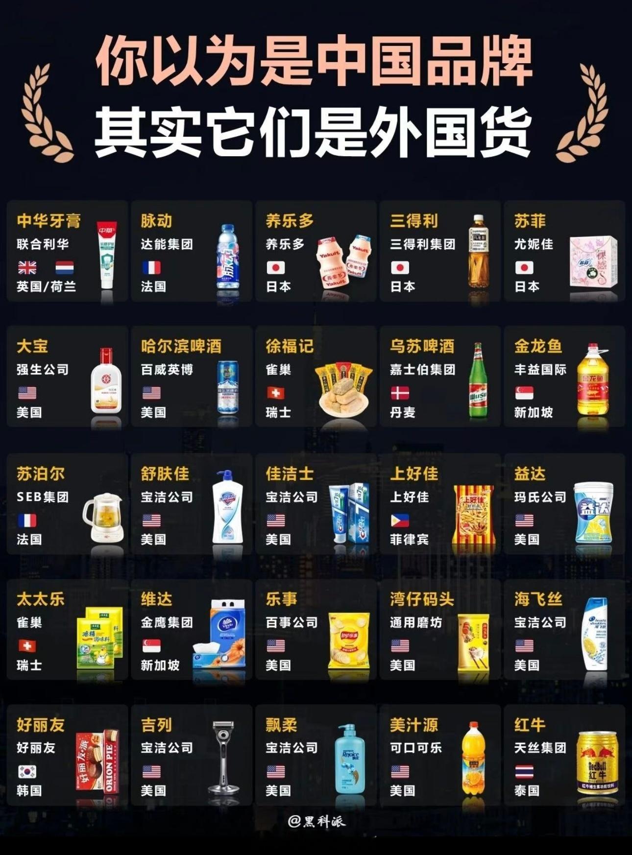 你以为是中国品牌，其实它们是外国货