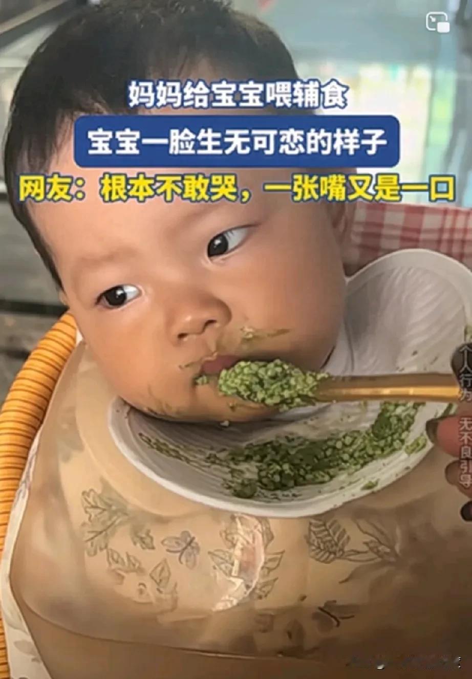 连再多看一眼的冲动都没了，简直满是绝望，更别提吃的欲望了，一个一岁左右的小宝宝，