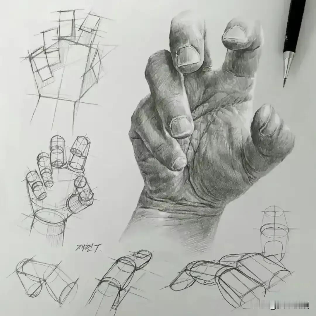 这位欧巴就是靠着他那骨灰级别的结构素描大作，在ins上疯狂圈粉50万！就