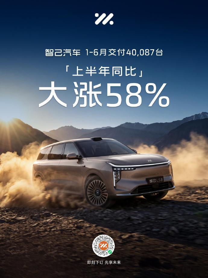 智己……真不如不发成绩单算了。半年卖了40087台，还不如蔚来小鹏6月份一个月的