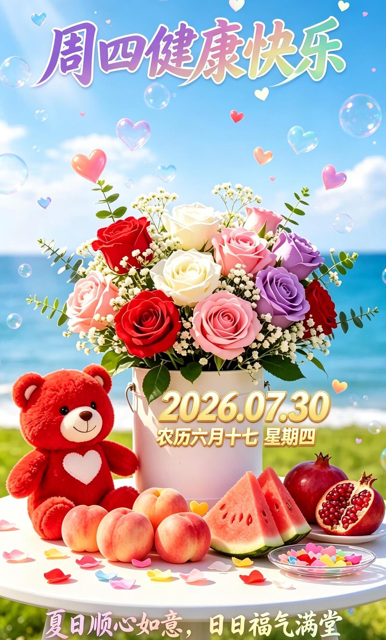 7月30日周四早安☀️！盛夏的晨光温柔洒落，伴着荷塘清风开启崭新一天。本周行程过
