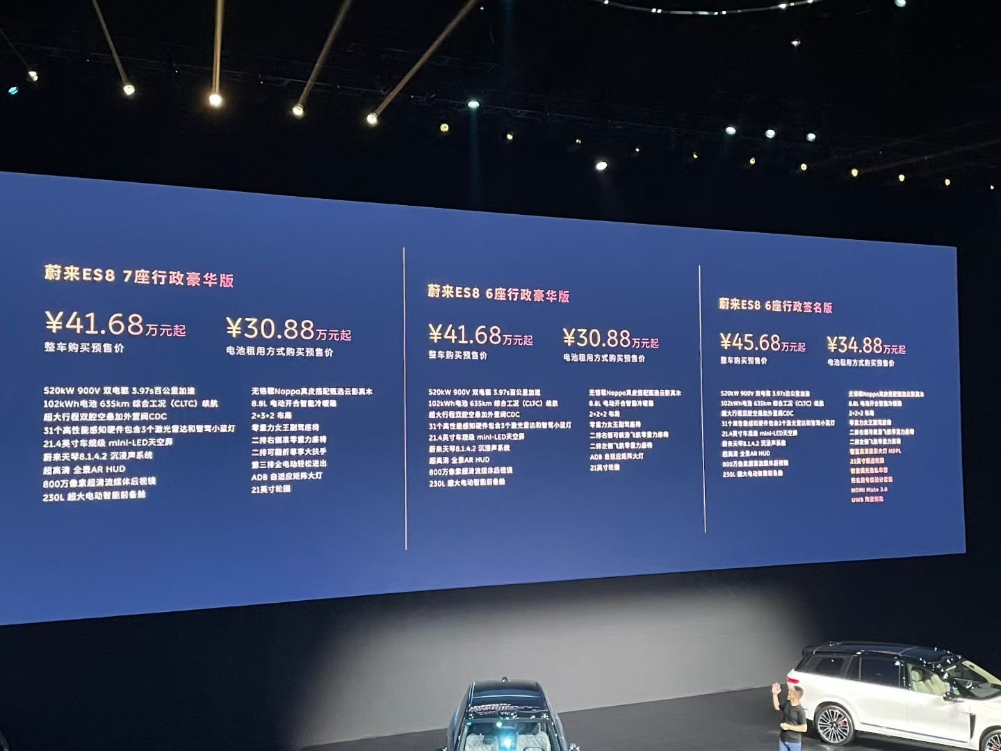 纳尼？？？蔚来全新es8上市租电池30.88万起？？？？我次奥！蔚来这价格要卷