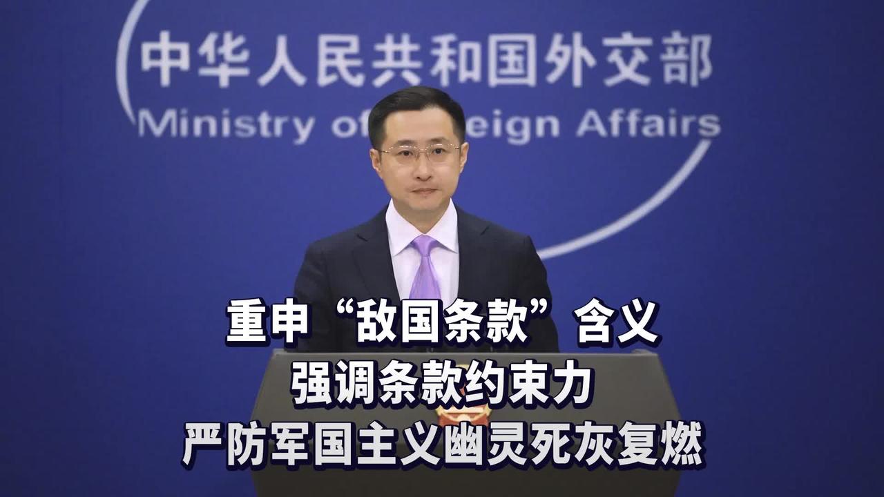 敌国条款：不用等日本先打过来才动手，随时都能重拳收拾它。 最近联合国大会上出