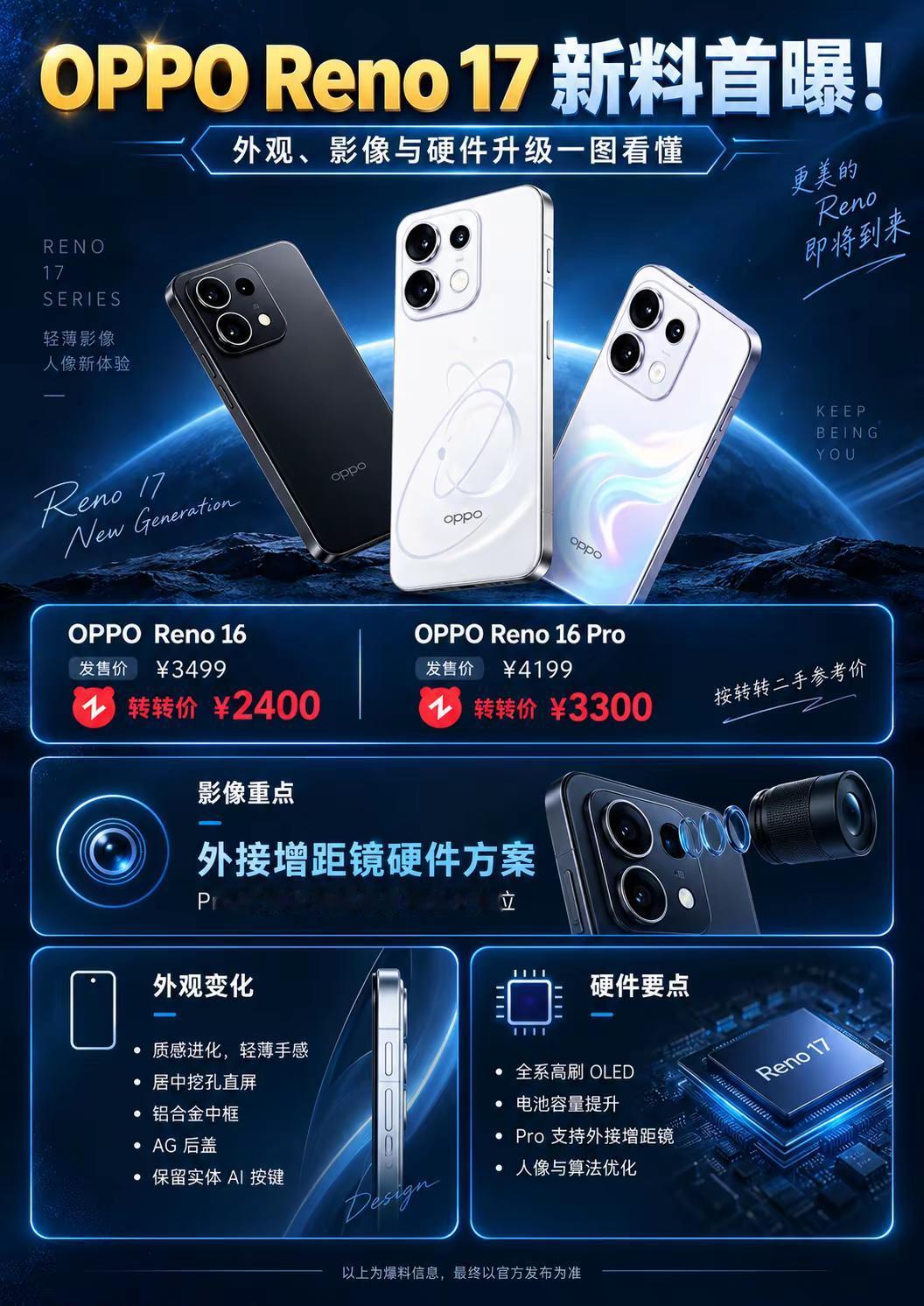 OPPOReno17新机参数首曝光opporeno17oppo新机新机曝光oppoOPPOReno1